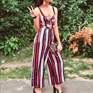 House of Harlow from Revolve striped jumpsuit